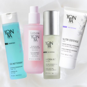 Intense hydratatie routine Yon-Ka Yon-Ka routine droge huid Complete verzorgingsroutine vochtarme huid Hydraterende skincare set gezicht Yon-Ka nutri defense routine Gezichtsverzorging tegen droge huid Voedende huidroutine met Yon-Ka